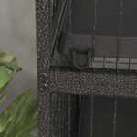 PawHut 50"H 5-Tier Chinchilla Ferret Guinea Pig Cat Cage, Metal Deluxe Animal Critter Nation Cage for Kitten Rabbit, Small Pet House w/ Hammock Platform, Ramp, Tray, Charcoal Grey - Image 9