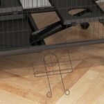 PawHut 50"H 5-Tier Chinchilla Ferret Guinea Pig Cat Cage, Metal Deluxe Animal Critter Nation Cage for Kitten Rabbit, Small Pet House w/ Hammock Platform, Ramp, Tray, Charcoal Grey - Image 10