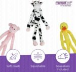 Multipet's Swingin Slevin XXL Oversized 30-Inch Spotted Cow Plush Dog Toy - Image 4
