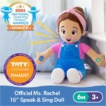 Ms. Rachel Official Speak & Sing Doll, 16” Tall Interactive Toy with 4 Songs & 16+ Phrases, Toddler Toys for Girls & Boys Ages 6 Months to 3+ Years - Image 3