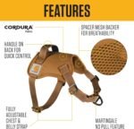 Carhartt Nylon Duck No Pull Dog Harness, Fully Adjustable Dog Harness with Quick Control Handle and Reflective Accents, Carhartt Brown, Medium - Image 3