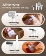 oneisall Dog Hair Vacuum & Dog Grooming Kit/Low Noise Dog Grooming Vacuum12kpa,Dog Vacuum for Shedding Grooming for Pet Hair&Home Cleaning - Image 3