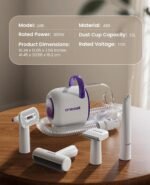 oneisall Dog Hair Vacuum & Dog Grooming Kit/Low Noise Dog Grooming Vacuum12kpa,Dog Vacuum for Shedding Grooming for Pet Hair&Home Cleaning - Image 8