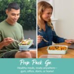 Bentgo Prep 1-Compartment Meal-Prep Containers with Custom-Fit Lids - Microwaveable, Durable, Reusable, BPA-Free, Freezer and Dishwasher Safe Food Storage Containers - 10 Trays & 10 Lids (Mint) - Image 4