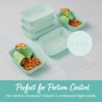 Bentgo Prep 1-Compartment Meal-Prep Containers with Custom-Fit Lids - Microwaveable, Durable, Reusable, BPA-Free, Freezer and Dishwasher Safe Food Storage Containers - 10 Trays & 10 Lids (Mint) - Image 7