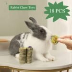 Rabbit Chew Toys for Teeth, FIPASEN 18PCS Natural Timothy Hay Chew Toy, Improve Dental Health for Bunny/Chinchilla/Guinea Pig/Hamsters/Holland Lop, Small Rodent Pet Molar Teeth Treats Toys - Image 3