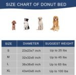 Calming Dog Bed, Anti-Anxiety Pet Bed Fluffy Faux Fur Donut Cat Bed, Washable and Self-Warming Dog Bed with Slip-Resistant Bottom for Medium Dogs and Cats Up to 45 lbs - Image 4