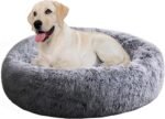 Calming Dog Bed, Anti-Anxiety Pet Bed Fluffy Faux Fur Donut Cat Bed, Washable and Self-Warming Dog Bed with Slip-Resistant Bottom for Medium Dogs and Cats Up to 45 lbs - Image 8