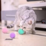 20PCS Cat Toy Balls, 3cm Cat Interactive Toys Balls, Colorful Pet Pom Pom Balls Kitten Toys Cat Toys, Soft Toys Cat Ball Kitten Chew Toys Pet Supplies for Cats Kittens Pet Dog - Image 4