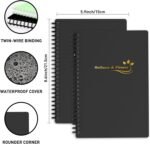 Wellness Planner & Fitness Log - Daily Diet & Health Journal with Weight Loss, Wellness Journal Notebook for Tracking Fitness, Sleep, Nutrition, Meal, Habits, A5(5.8 x 8.6 inch) (Black Golden) - Image 3