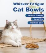 Stainless Steel Cat Food Bowls, Shallow Wide Cat Plates Whisker Friendly, Feeding Dishes for Indoor Kitten, Rabbit and Small Dogs (4 pcs, 6.7") - Image 3