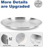 Stainless Steel Cat Food Bowls, Shallow Wide Cat Plates Whisker Friendly, Feeding Dishes for Indoor Kitten, Rabbit and Small Dogs (4 pcs, 6.7") - Image 5