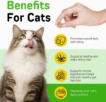 Cat Hairball Support Chews, Crunchy & Soft Treats for Healthy Digestion Wellness, Skin Health & Shiny Coat Care, Chicken Flavor, 30-Day Supply - Image 3