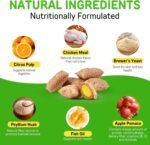 Cat Hairball Support Chews, Crunchy & Soft Treats for Healthy Digestion Wellness, Skin Health & Shiny Coat Care, Chicken Flavor, 30-Day Supply - Image 4