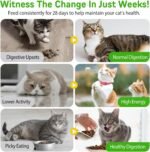 Cat Hairball Support Chews, Crunchy & Soft Treats for Healthy Digestion Wellness, Skin Health & Shiny Coat Care, Chicken Flavor, 30-Day Supply - Image 7