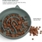 Coomazy Silicone Slow Feeder Cat Bowl, Slow Down Pet Eating Speed for Prevent Choking Promote Digestion (Green) - Image 9