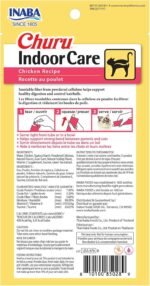 INABA Churu Indoor Care for Hairball Control, Functional Lickable Cat Treat with Taurine & Vitamin E, 14g Each, 24 Tubes Total, Chicken Recipe - Image 3