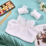 Detachable Polyester Shirt Collars and Sleeves Set Double Layer Wrist Cuff Clothes Sewing Applique - Image 6