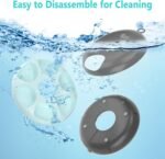 Ownpets 6 Meals Automatic Cat Feeder for Wet/Dry Food, with 2 Ice Packs, Programmable Timed Pet Food Dispenser, Cordless Rechargeable Battery Auto Feeder for Kitty/Small Dogs,Black - Image 6