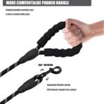 Dog Leashes 6FT 10FT 20FT 30FT 50fT Leads with Comfortable Padded Handle and Highly Reflective Threads for Small Medium and Large Dogs(10 Feet x1/2'' (Pack of 1), Black) - Image 4