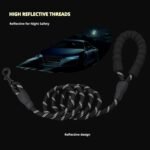 Dog Leashes 6FT 10FT 20FT 30FT 50fT Leads with Comfortable Padded Handle and Highly Reflective Threads for Small Medium and Large Dogs(10 Feet x1/2'' (Pack of 1), Black) - Image 6