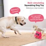 Petbobi Interactive Dog Toys for Boredom - Moving Dog Toy for Stimulating Play, Pet Plush Squeaky Dog Toys for Small Medium Dogs with 4 Batteries, Pink - Image 3