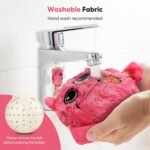 Petbobi Interactive Dog Toys for Boredom - Moving Dog Toy for Stimulating Play, Pet Plush Squeaky Dog Toys for Small Medium Dogs with 4 Batteries, Pink - Image 5