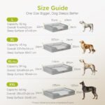 Extra Large Dog Bed, Orthopedic Dog Bed with Cooling Gel Memory Foam, Waterproof XL Pet Bed with Removable Washable Cover, 42" Pet Sofa Couch Dutch Velvet with Bone Toy, Light Gray - Image 9
