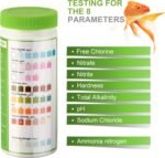 AAwipes Aquarium Ammonia Test Strips 8-in-1 |100 Strips | Quick & Accurate Water Testing for Freshwater & Saltwater Tanks -Test pH, Carbonate, Alkalinity, Hardness, Chlorine, Nitrite, etc. (K02-100) - Image 7