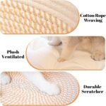 CHEERHOME PETS Cat Bed Basket with Cushion, Cute Pet Bed for Indoor Cats Couch, Kitten Bed for Medium and Large Cat, All Season Universal(White) - Image 5