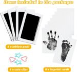 4-Pack Baby Inkless Hand and Footprint Kit Paw Nose Print Kit for Dogs Cats Pets Clean Touch Ink Pad for Baby Pets Newborn Keepsake Mess-Free Ink Pad - Image 3