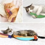 Catnip Toy, 3PCS Cat Chew Toys, Bite Resistant Catnip Toys with Bell Inside, Plush Cartoon Kitten Teething Interactive Toy for Cats - Image 8