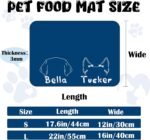 Personalized Dog Cat Food Mat with Name - Custom Pet Feeding Mat, Customizable Pet Placemat, Non-Slip, Waterproof, Easy Clean, Gift for Pet Lovers Style02 - Image 3