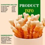 Dog Chicken Wrapped Bones for Teeth Cleaning, Dental Chews & Fresh Breath Treats for Small Dogs and Puppies, Dog Training Rewards, 7.05 oz (200 g) (XL, Chicken) - Image 5