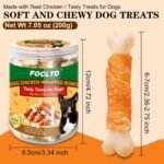 Dog Chicken Wrapped Bones for Teeth Cleaning, Dental Chews & Fresh Breath Treats for Small Dogs and Puppies, Dog Training Rewards, 7.05 oz (200 g) (XL, Chicken) - Image 7