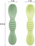 PandaEar 6 Pack Silicone Baby Spoons Self Feeding 6 Months for Toddler - Baby Led Weaning Utensils 6-12 Months - Infant Spoons First Stage - Baby Eating Utensils Set - Image 4