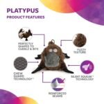 TrustyPup Strong 'N Silent Platypus Silent Squeak Plush Dog Toy, Chew Guard Technology - Brown, Large - Image 5