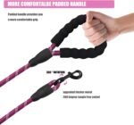 6FT/10FT Strong Dog Leashes with Comfortable Padded Handle and Highly Reflective Threads for Small Medium and Large Dogs(6 Feet x1/2'' (Pack of 1), Purple) - Image 4