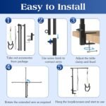 Pawaboo Dog Grooming Table Arm With Clamp, 35" Stand and Free Two No Sit Haunch Holder With Loop, Foldable for Small Medium Pet, Groomer Partner - Image 7