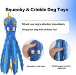 Dog Squeaky Toys Octopus - No Stuffing Crinkle Plush Dog Toys for Puppy Teething, Durable Interactive Dog Chew Toys for Small, Medium and Large Dogs Training and Reduce Boredom, 2 Pack - Image 3