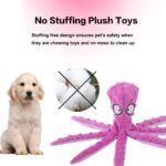 Dog Squeaky Toys Octopus - No Stuffing Crinkle Plush Dog Toys for Puppy Teething, Durable Interactive Dog Chew Toys for Small, Medium and Large Dogs Training and Reduce Boredom, 2 Pack - Image 4