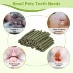 100PCS Timothy Hay Sticks for Rabbits Guinea Pigs Chinchillas Chew Treats, Natural Timothy Grass Molar Teeth Stick Bunny Chew Toys for Rabbits Chinchillas Guinea Pigs Hamsters Rodents - Image 4