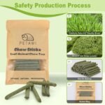 100PCS Timothy Hay Sticks for Rabbits Guinea Pigs Chinchillas Chew Treats, Natural Timothy Grass Molar Teeth Stick Bunny Chew Toys for Rabbits Chinchillas Guinea Pigs Hamsters Rodents - Image 7