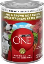 Purina ONE Tender Cuts Wet Dog Food, in Gravy Lamb & Brown Rice Entree - 368 g Can (12 Pack) - Image 3