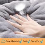 VERZEY Large Dog Bed Mat Crate Pad Fit 42'' Metal Dog Crates,Ultra Soft Dog Crate Bed Washable & Anti-Slip Kennel Pad for Dogs Cozy Sleeping Mat,Gray 42L x28W x1H Inches - Image 5