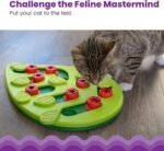Catstages Buggin' Out Puzzle & Play, Interactive Treat Puzzle Cat Toy, Green - Image 3
