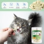 60g Cat Grass Teething Sticks with Goat Milk Favor, Edible Freezed-Drying Cat Grass Treats, Cat Snack Sticks for Hairball Removal and Dental Care - Image 6