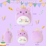 SQEQE Kawaii Cat Plushie Cat Stuffed Animal with Golden Crown Soft Kitty Stuffed Toy Birthday Party Decoration Gift for Kids Girls Boys(Purple Caticorn,10 Inch) - Image 6