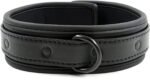 Women And Men Padded Leather Choker Collar (Black) - Image 3