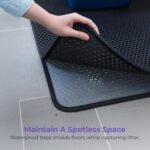 iPrimio Large Cat Litter Trapper Mat with Urine/Waterproof Layer, Large Holes, Puppy Pad Option for Messy Cats, Soft on Paws, Light, 30 x 23 (Black Colour) - Litter Mat - Image 6